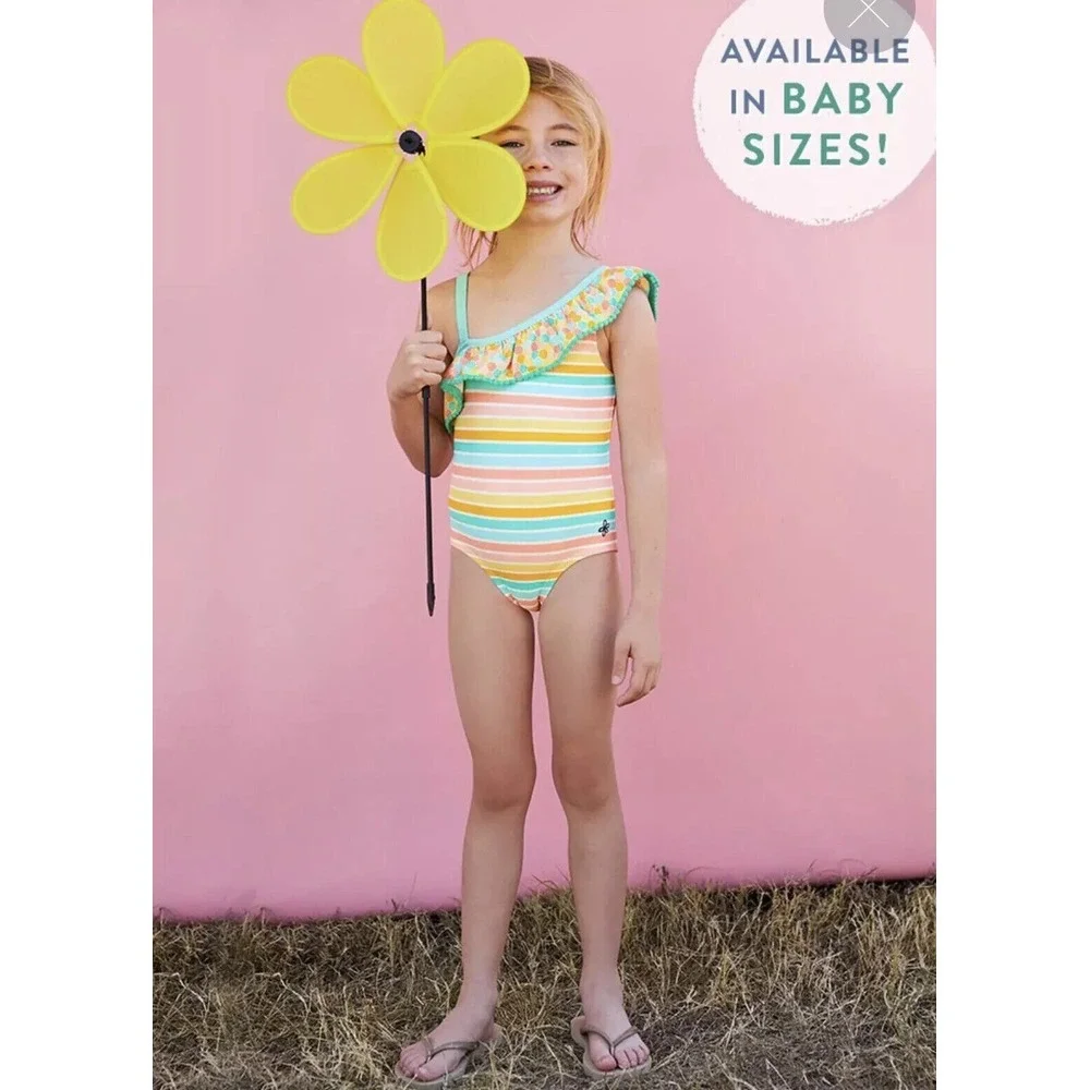 Matilda Jane Dream Chasers‎ Lollipop Lines Swimsuit Bathing Suit Girls 8 #3171